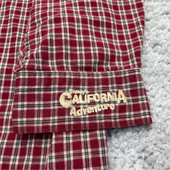 Vintage Disneyland Shirt Men's Large Plaid Button Down Casual Retro Dad Mickey - Picture 5 of 6